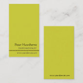 緑のミニマリスト、ミニマルで明白なデザイン 名刺 (正面/裏面)