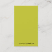 緑のミニマリスト、ミニマルで明白なデザイン 名刺 (裏面)
