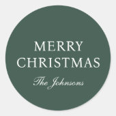 緑のミニマルクリエレガントスマス ラウンドシール (正面)