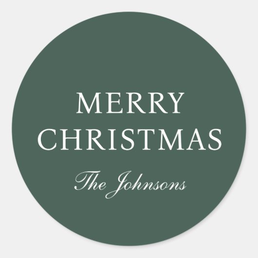 緑のミニマルクリエレガントスマス ラウンドシール (正面)