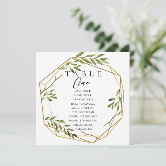 緑のミニマル台数表 招待状 (スタンド正面)