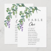 緑のミニマル座席表 招待状 (正面/裏面)