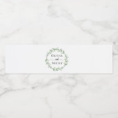 緑のミニマル結婚リストのウォーターボトルのラベル ペットボトルラベル (シングルラベル)