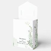 緑のミニマル結婚式の引き出物ボックス フェイバーボックス (オープン)