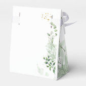 緑のミニマル結婚式の引き出物ボックス フェイバーボックス (裏面サイド)