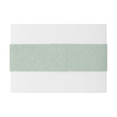 緑のミニマルLinenテクスチャブラックスクリプト 招待状ベリーバンド (裏面例)