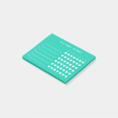緑のミニ習慣トラッカー付箋 ポストイット (アングル)