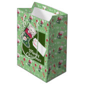 緑のメオウィクリスマス ミディアムペーパーバッグ (正面アングル)