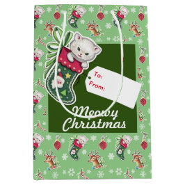 緑のメオウィクリスマス ミディアムペーパーバッグ