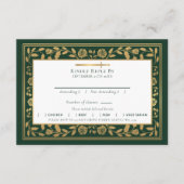 緑のメディーバルソードの結婚式　出欠確認のお願い エンクロージャーカード (正面)