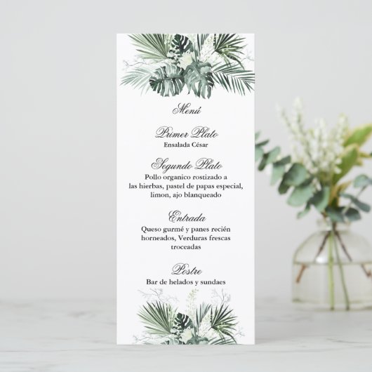 緑のメニューテンプレート(任意の大事な行事) メニュー (スタンド正面)