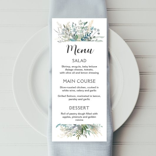 緑のメニュー メニュー