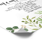 緑のメモリアルサイン 愛する人の記憶に ポスター (角)