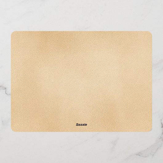 緑のメリークリスマスと枝の写真 箔シーズンカード (裏面)