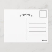 緑のメリークリスマスと雪の松 ポストカード (裏面)