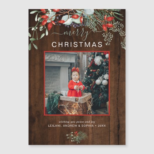 緑のメリークリスマスフォトダークウッドの休日 (正面)