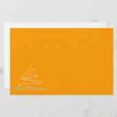 緑のメリークリスマス文房具 便箋 (正面/裏面)