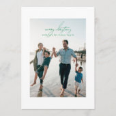 緑のメリークリスマス書道写真フレーム シーズンカード (正面)