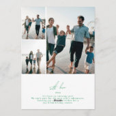 緑のメリークリスマス書道写真フレーム シーズンカード (裏面)