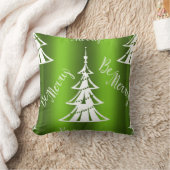 緑のメリークリスマス クッション (ブランケット)