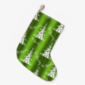 緑のメリークリスマス スモールクリスマスストッキング (正面 (吊り時))