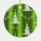 緑のメリークリスマス セラミックオーナメント (裏面)