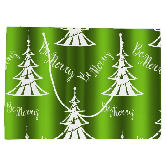 緑のメリークリスマス ラージペーパーバッグ (裏面)