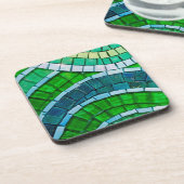 緑のモザイクタイル コースター (左側)