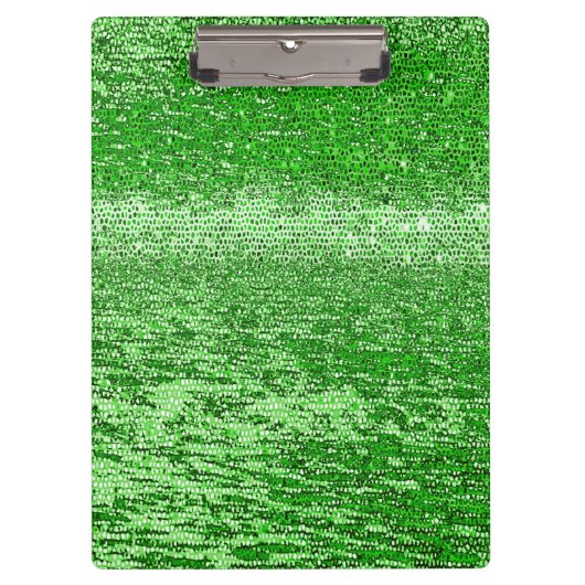 緑のモザイクパターン クリップボード (正面)