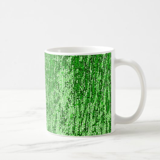 緑のモザイクパターン コーヒーマグカップ (右)