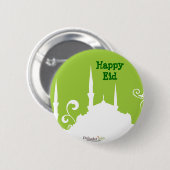 緑のモスクPin 缶バッジ (正面&裏面)