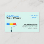 緑のモダンなプロフェッショナルな装飾の塗装 名刺 (裏面)