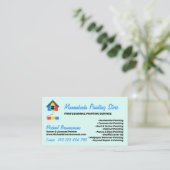 緑のモダンなプロフェッショナルな装飾の塗装 名刺 (スタンド正面)