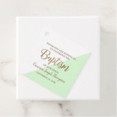 緑のモダンなベイビーの洗礼名、ありがとう フェイバータグ (インサイチュ)