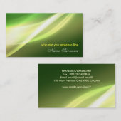 緑のモダンな抽象的概念の名刺のデザイン 名刺 (正面/裏面)