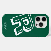 緑のモダンイニシャルミニマルケース – Mate iPhoneケース Case-Mate iPhoneケース (裏面 (横))