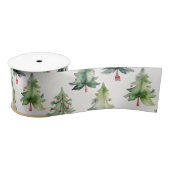 緑のモダンクリスマスツリーサテンリボン サテンリボン (リール)
