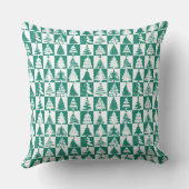 緑のモダンクリスマスパターン クッション (裏面)