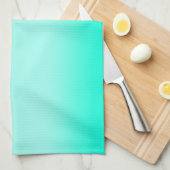 緑のモダングラデーション水の色自然パターン キッチンタオル (四つ折り)