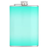 緑のモダングラデーション水の色自然パターン フラスク (正面)