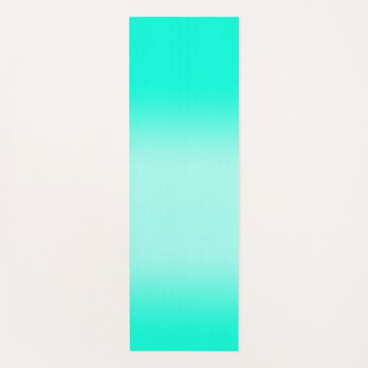 緑のモダングラデーション水色の夏の自然 ヨガマット (正面)