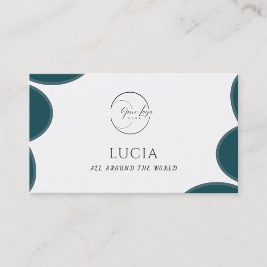 緑のモダンサンプル 名刺 (正面)