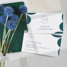 緑のモダンサンプル 名刺