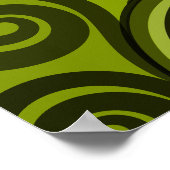 緑のモダンシダ – フロンのカールのポスター ポスター (角)