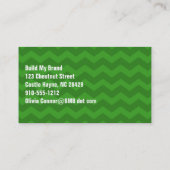 緑のモダンシボロンデザイナーの名刺 名刺 (裏面)