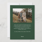 緑のモダンスクリプトメリークリスマスアーチ2写真 シーズンカード (裏面)