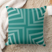 緑のモダンネストされた角度コーナーパターン クッション (ブランケット)