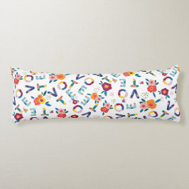 緑のモダンピンクのオレンジ色でフローラを投票 ボディピロー