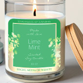 緑のモダンフローラ製品のパッケージラベル金ゴールド スクエアシール