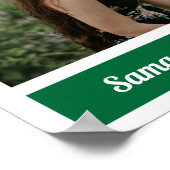 緑のモダンブロック写真の卒業ポスター ポスター (角)